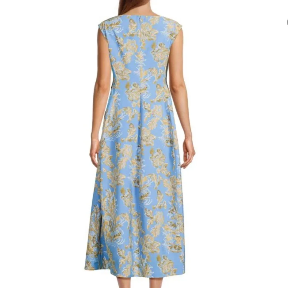 Lafayette 148 New York Floral Flare Midi Dress, Size 8 - Picture 2 of 5